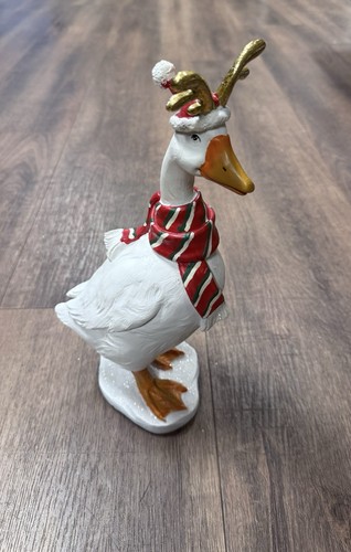 Christmas goose figurine - christmas,