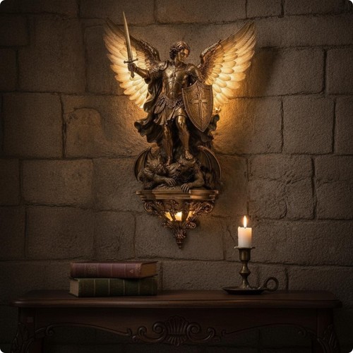 Archangel michael wall lamp - archangel,