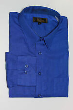 Mens Long Sleeve Shirt Formal Casual S-9XL Outsize Plus Size 9 Col (Stripe)pkt#1