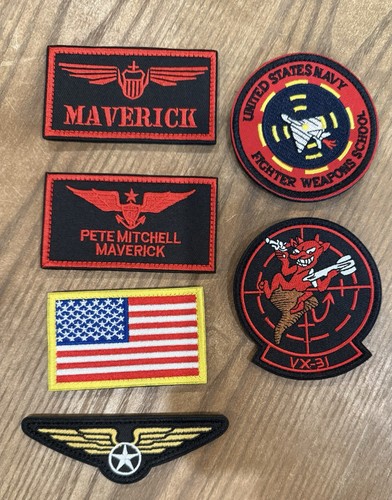 Set top gun patches - top,