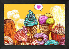 Donut Framed Wall Art Poster