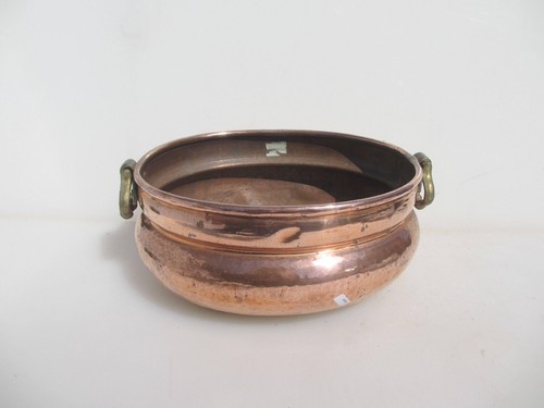 Antique copper jam pan - antique, fish