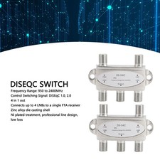 —2PCS 4x1 DiSEqC Switch 4 In