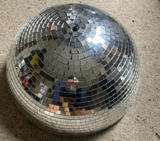 Silver Half Mirror Ball / Disco Ball 16"  Wedding Christmas Shop Window Display