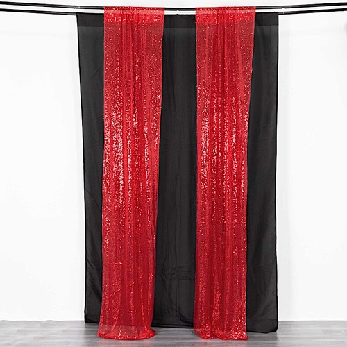Red 8ft 2ft - x, sequined