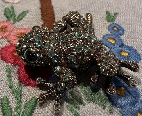 Swarovski crystal frog gold - swarovski,