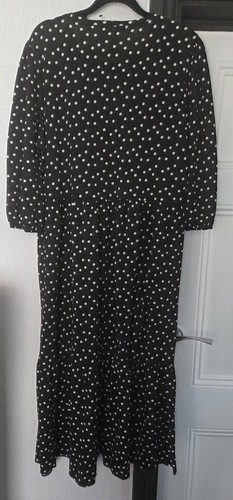 Zara black polka dot dress - dot,