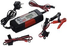 Intelligent Trickle Pulse Mode 4A 6v & 12v Battery Charger Smart - Bike Storage