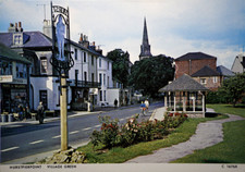 Postcard Picturesque Street Hurstpierpoint Village Green Sussex Hurst Festival