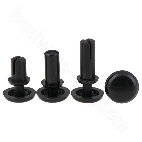 Plain nylon rivets black - nylon,