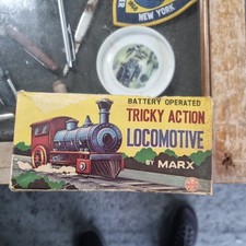 Vintage Marx Toys Battery Operated Tricky Action Locomotive Train Original Box