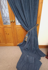 Navy Chenille Curtains. 85