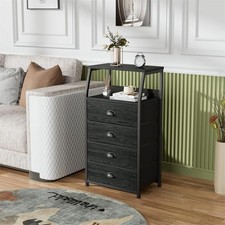 Bedside Table with 4 Fabric