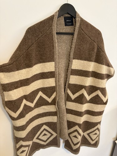 Zara beige brown faux - faux, cape