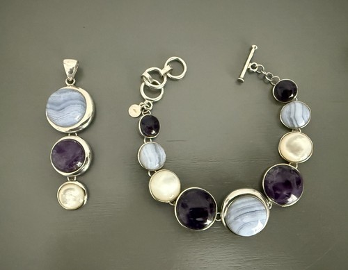 Sterling silver bracelet - silver,