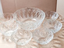 7 Piece Crystal Glass Serving