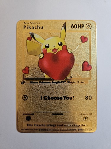 Pokemon gold metal card - pokemon, –