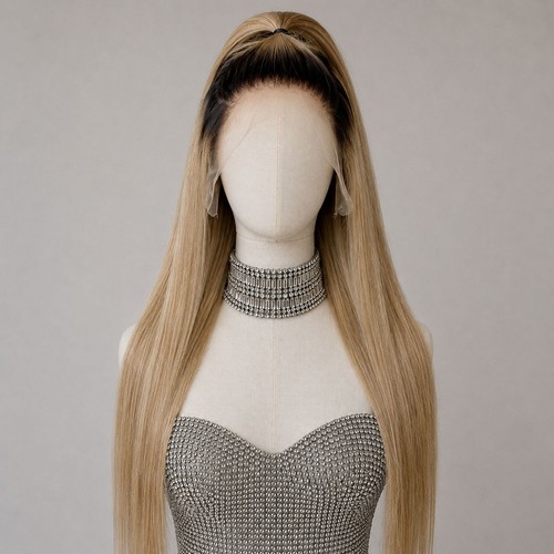 Gradient blonde glueless lace - blonde,
