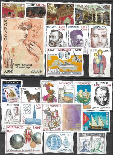 Monaco stamps full year - monaco,