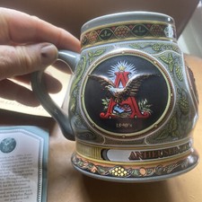 Bins 1993 Budweiser Historical A & Eagle 2nd Series 1890 Edition Beer Stein
