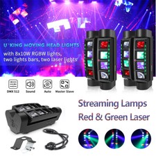 200W Moving Head 8LED Spider Laser Beam Stage Light RGBW DJ Disco Party DMX