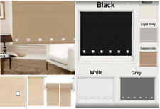 Square Eyelet Roller Blinds Trim-able Window Curtains Edge Easy Fit Home Offices