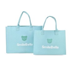 Set Of 2 Felt Tote Bags