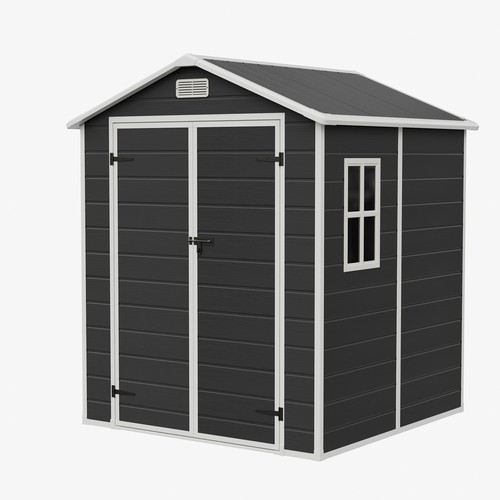 Plastic garden shed 6x6ft alu - plastic,