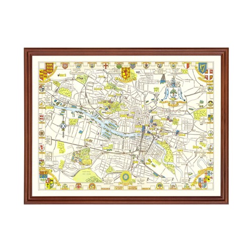 Old map glasgow - map, of