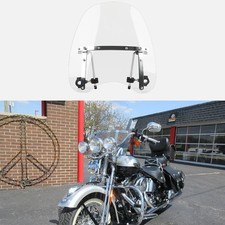 For Harley Heritage Softail Motorcycle Large Clear Windshield Windscreen 7/8" 1"