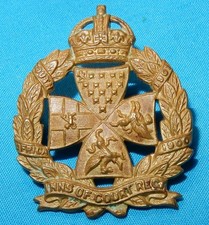 1932-1952 INNS OF COURT OFFICER TRAINING CORPS OTC MILITARY CAP BADGE 2 LUGS KC