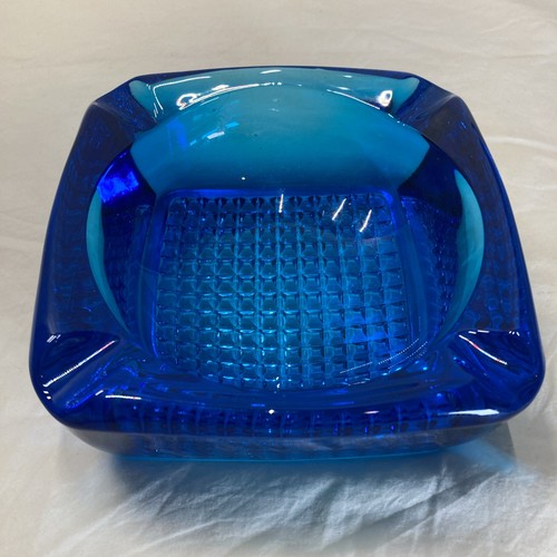Cobalt blue ashtray - cobalt,