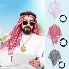 Arab Scarf Headwear Ghutra Agal Mens Middle East Keffiyeh Palestine Scarf Shawl