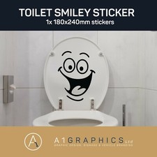 TOILET SMILEY FACE vinyl