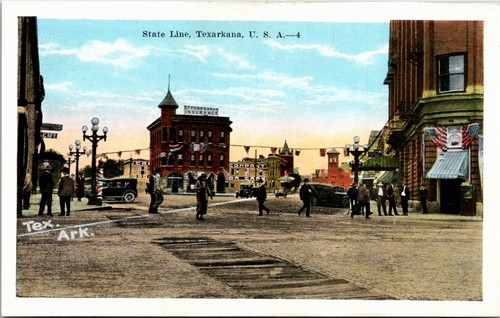 Postcard texarkana state - tx,