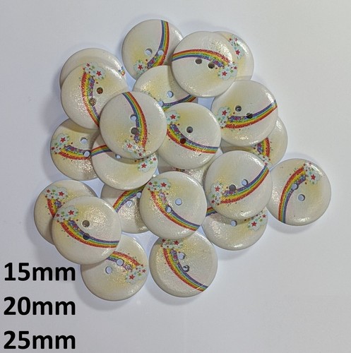 Wooden buttons round - wooden,