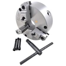 8" Lathe Chuck 3 jaw Front Mount Reversible 2 piece Hard Jaws