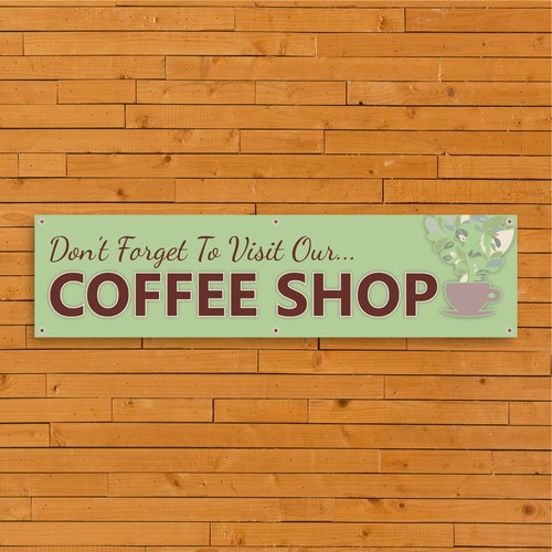 Coffee shop banner don t - shop, don’t