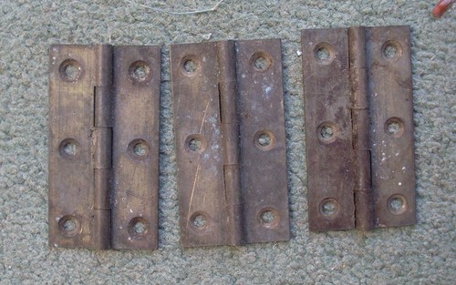 Three old used solid - used,, brass