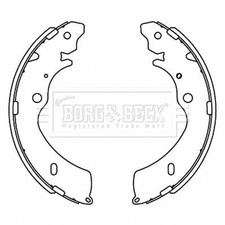 Rear Brake Shoe Set Fits Isuzu