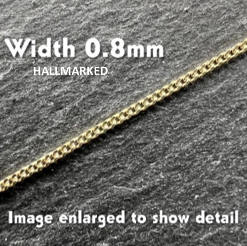 9ct gold curb chain - gold,