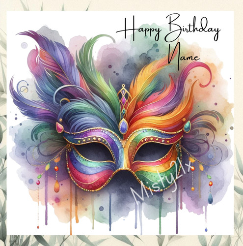Personalised mask birthday - personalised,