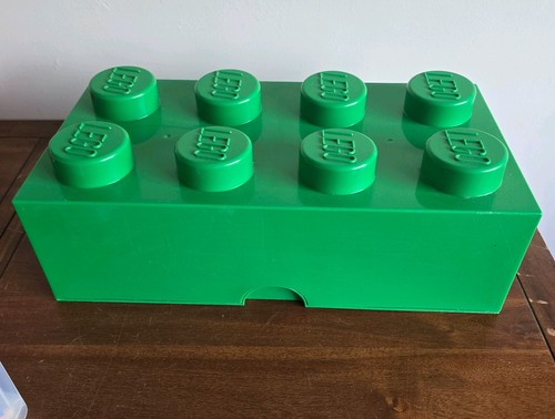 Lego green storage container - green,