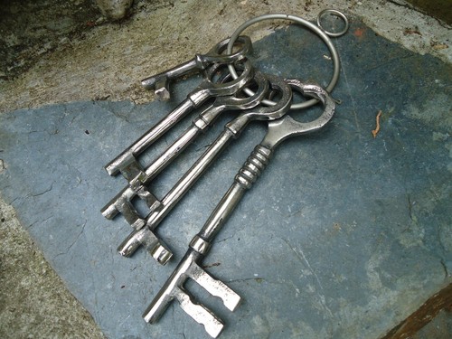 Large jail keys - jail, vintage