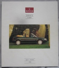 April - October 1994 Rover Range Brochure Pub.No.4540