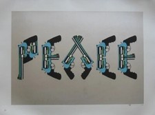 paul insect peace screenprint - signed edition of 100