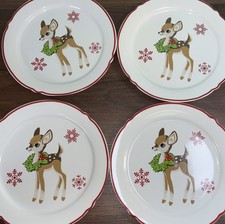 Reindeer Christmas Plates Set