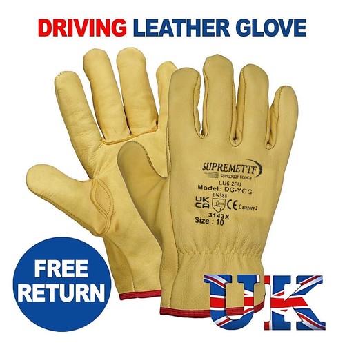 Premium yellow leather driver - yellow,