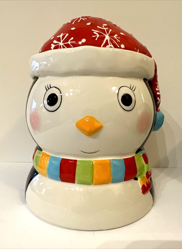 Ceramic christmas penguin - ceramic,