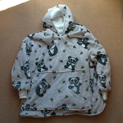 Grey panda oodie - grey,